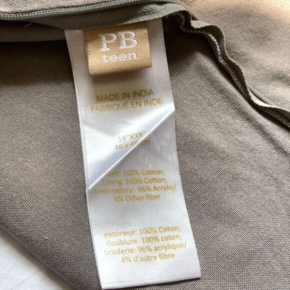 POTTERY BARN TEEN Pillow Cover Zippered Los Angeles LA VW Volkswagen  18 x 18 in - Picture 6 of 7